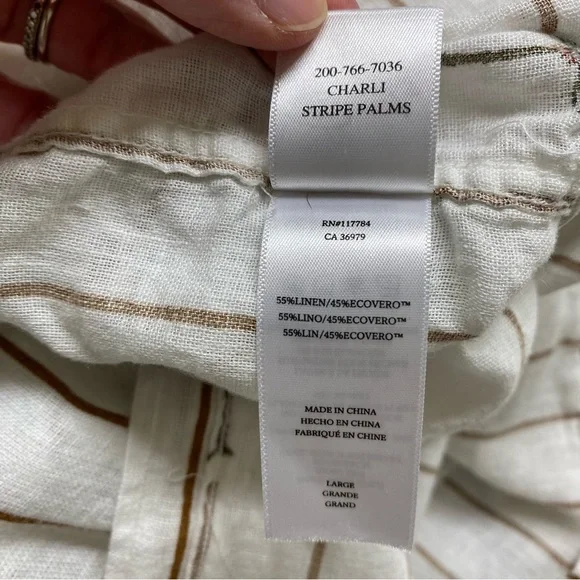 Rails Charli Stripe Palms Shirt - Picture 9 of 11